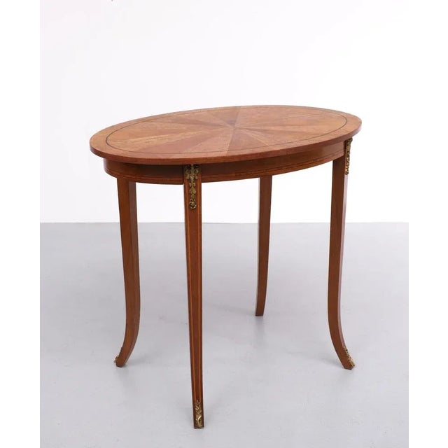Antique Oval France Center Table, 1870s For Sale - Image 9 of 10