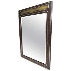 Vintage Mastercraft Burl and Brass Wall Mirror by Bernhard Rohne