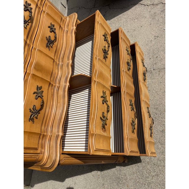 Vintage French Provincial Tall Boy Dresser / Chest of Drawers For Sale In Los Angeles - Image 6 of 11