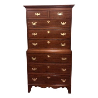 Antique Chest on Chest, Mahogany Tall Dresser For Sale