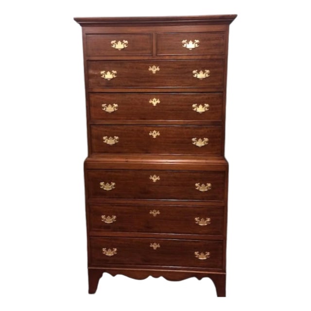 Antique Chest on Chest, Mahogany Tall Dresser For Sale