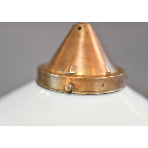 Opaline Glass Pendant Light from Dr Ing Schneider & Co. For Sale - Image 4 of 8