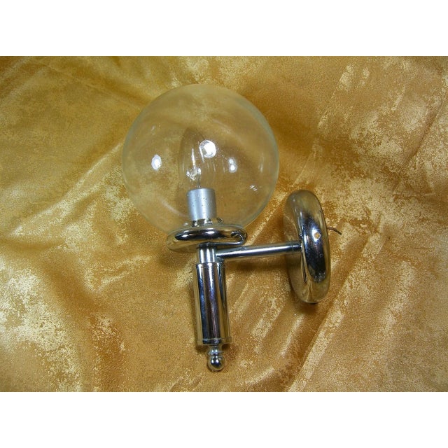 RZB Sconces in Chrome and Murano Glass, 1970s, Set of 3 For Sale - Image 4 of 5