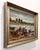 Original impressionist painting of women at the river edge washing clothes. The background landscape is portrayed in muted...