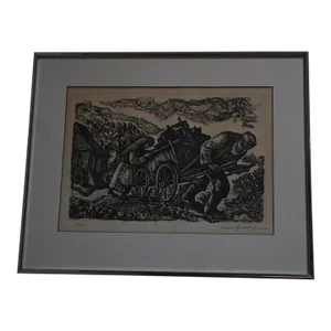 Mid 20th Century Chaim Goldberg Signed Lithograph Numbered #31/200, Framed