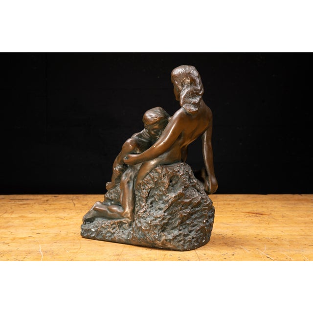 Late 20th Century Marwal Rodin the Eternal Idol Chalkware Sculpture For Sale - Image 4 of 11