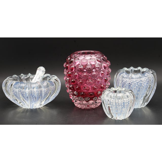 Extraordinary Pink Barovier E Toso Bugnato Vase For Sale - Image 11 of 12