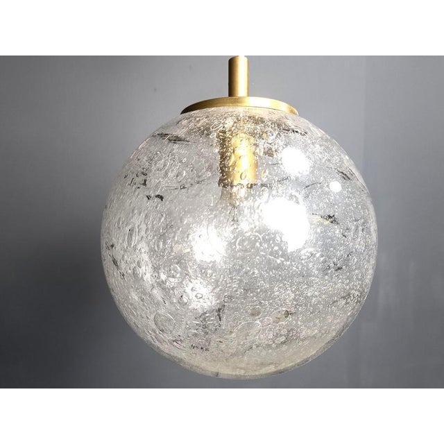Vintage Globe Pendant Light attributed to Doria Leuchten, 1960s For Sale - Image 6 of 12