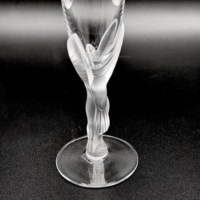 Snow Doves Crystal Champagne Flutes by Igor Carl Fabergé, France, 1982, Set of 12 For Sale - Image 6 of 18