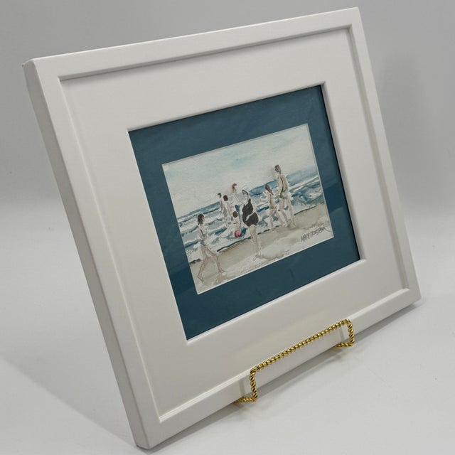 Paint Original Cape May Beach Watercolor Painting by Al Manchester For Sale - Image 7 of 12