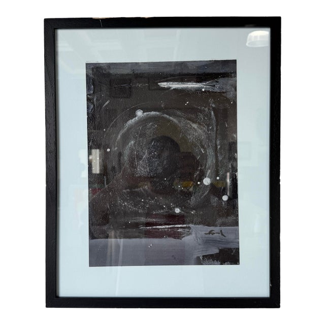 Rob Cauvel " Obiting" Acrylic on Paper Painting, Framed For Sale