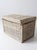 White Vintage White Wicker Storage Basket For Sale - Image 8 of 18