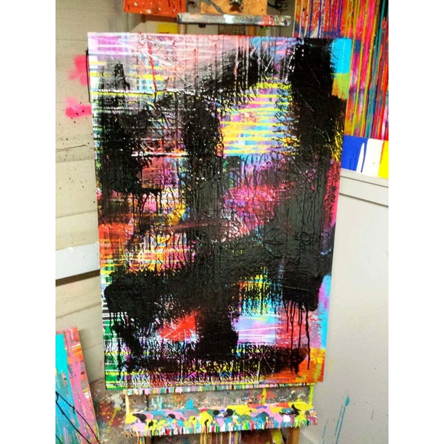 Mirtha Moreno Mirtha Moreno Oil on Canvas Titled: “Black Rake II” 2013 For Sale - Image 4 of 7