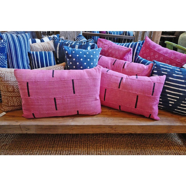 Pink mudcloth pillow clearance