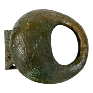 Brutalist Push and Pull Alpana Door Handle in Bronze, 1970s For Sale