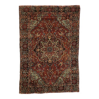 Antique Persian Farahan Rug, 03'03 X 04'10 For Sale