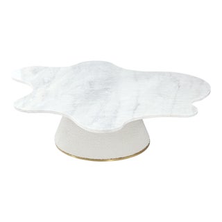 Pasargad Home Simona Marble Top Coffee Table, Ivory For Sale