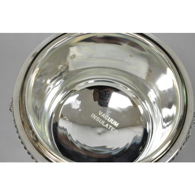 Antique English Regency Lion Head Silver Plated Covered Bar Ice Bucket For Sale - Image 12 of 17