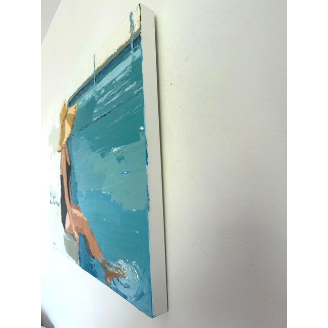 Textile "Big Hat, Cool Toes" Original Modern Oil Painting, by Jennifer Hohlfelder For Sale - Image 7 of 10