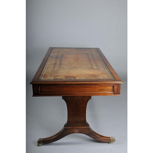 English Mahogany Partner Desk, 1900s For Sale - Image 13 of 18