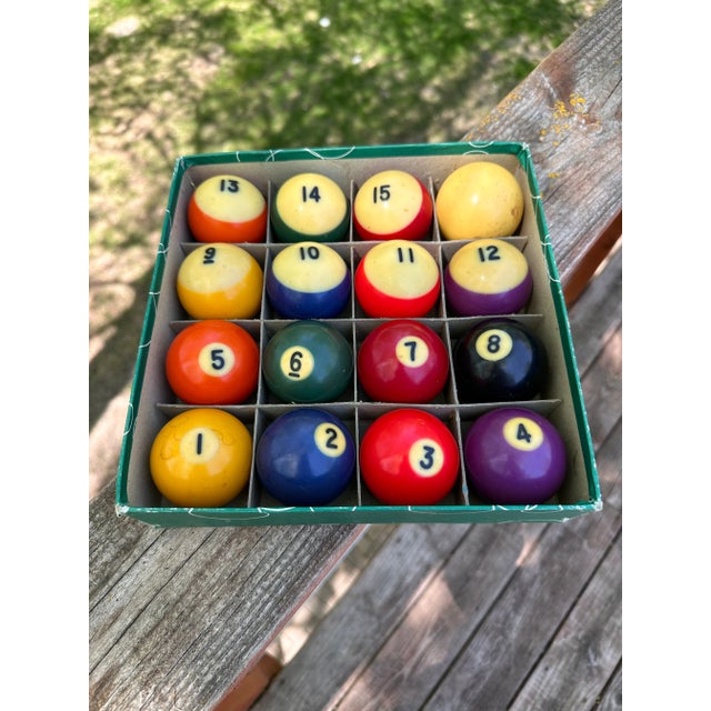 Vintage Billiard Balls Callenelle Belgium Set of 16 Chairish