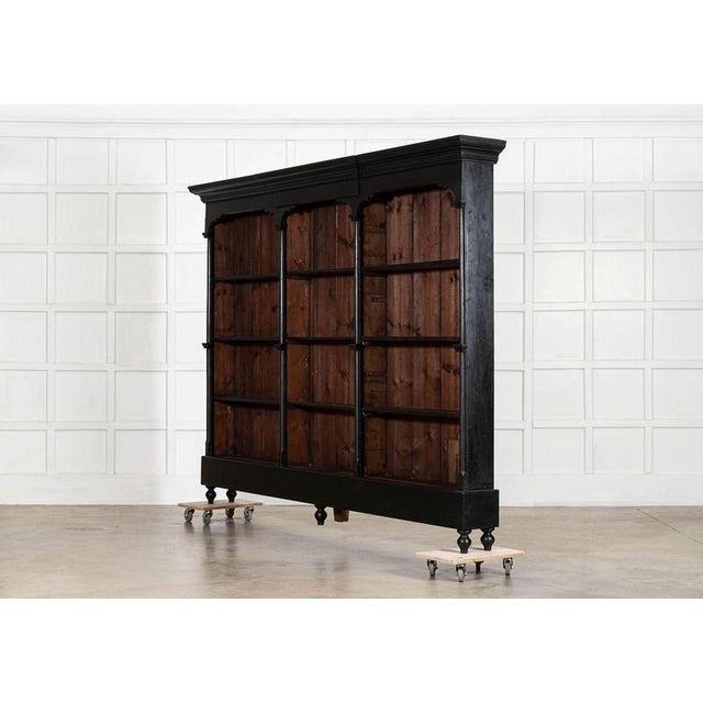 19th Century Ebonised Pine Bookcase, 1879 For Sale - Image 4 of 16