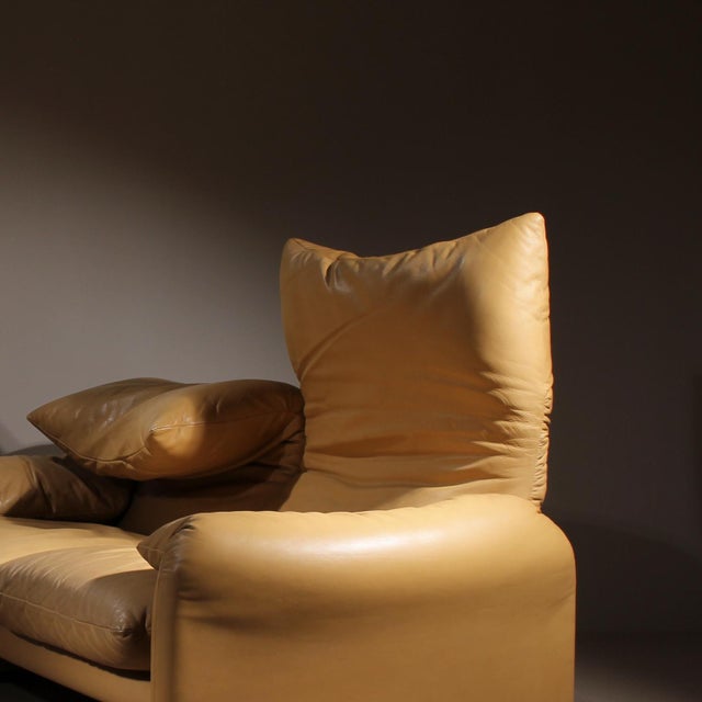 Maralunga Seating Group in Leather by Vico Magistretti for Cassina, Italy, 1973, Set of 3 For Sale - Image 14 of 18
