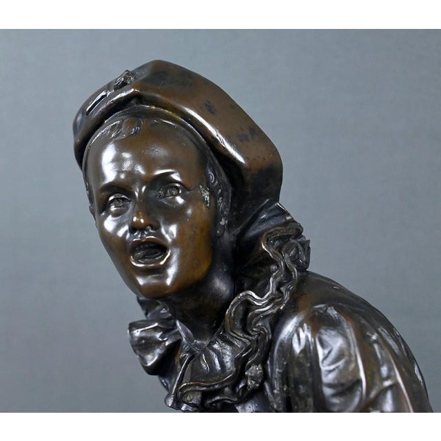Late 19th Century Bronze By the Light of the Moon Sculpture from Bouret For Sale - Image 12 of 18