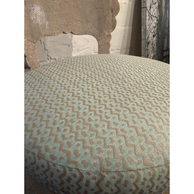 Shagreen Side Chair With Fortuny Upholstery For Sale - Image 12 of 14