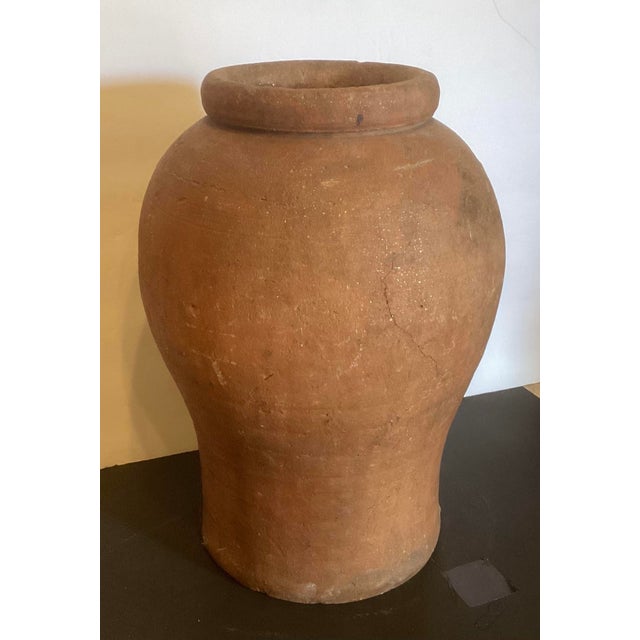 Antique Late Edo Period Japanese Bizen/Iga Ware Tsubo Jar, 18" Tall, 25.4 LBS For Sale - Image 9 of 12