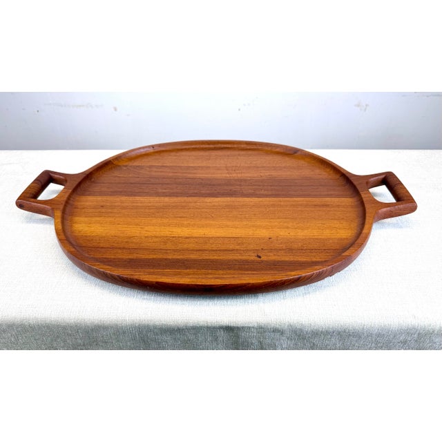 Mid-Century Modern Danish Modern Large Teak Wooden Serving Tray by Jens Quistgaard for Dansk Designs For Sale - Image 3 of 12