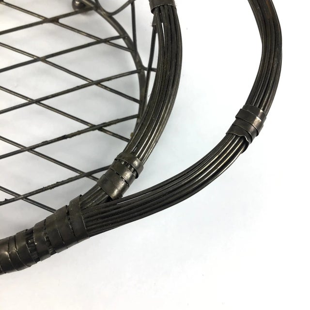 Metal Vintage 1960s Silver Wire and White Ceramic Casserole Set For Sale - Image 7 of 12