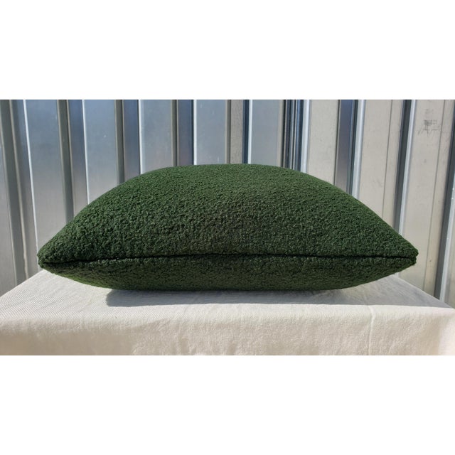 Rose Uniacke wool in shamrock on both sides. Size: 20 x 20 Hidden zipper. Pillow cover only. Dry clean only. Fabric...