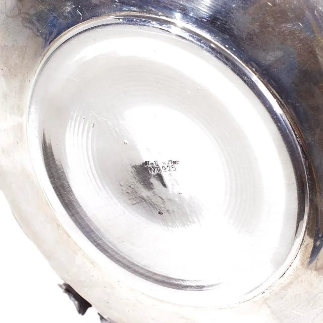 Hazorfim Sterling Silver .925 Floral Bowl For Sale - Image 9 of 9