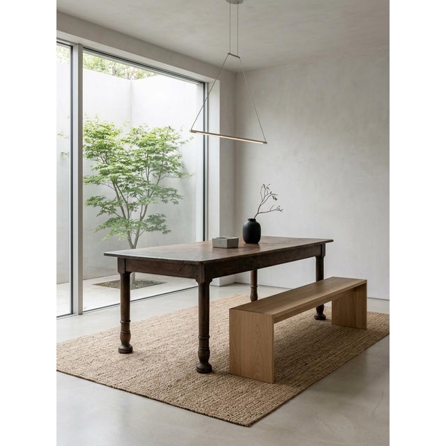 Brown French Farmhouse Dining Table With Onion Feet Mid-19th Century For Sale - Image 8 of 9