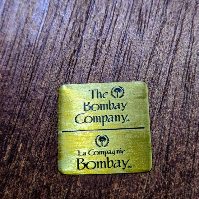 1990s Bombay Company Floral Needlepoint Round Pedestal Accent Table For Sale - Image 10 of 10