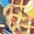 Leggo My Square Eggo - Original Blue and Gold Contemporary Mixed Media Work on Paper by Kellie Newsome For Sale In Los Angeles - Image 6 of 7