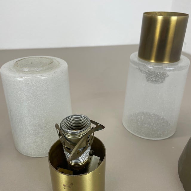 Minimalist Brass and Glass Tube Ceiling Lights, Italy 1970s, Set of 2 For Sale - Image 15 of 18