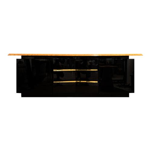 Black Lacquered Sideboard by Jean Clause Mahey For Sale - Image 10 of 10