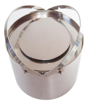 Stainless Steel Cylinda Cube Bucket by Arne Jacobsen for Stelton, 1960s