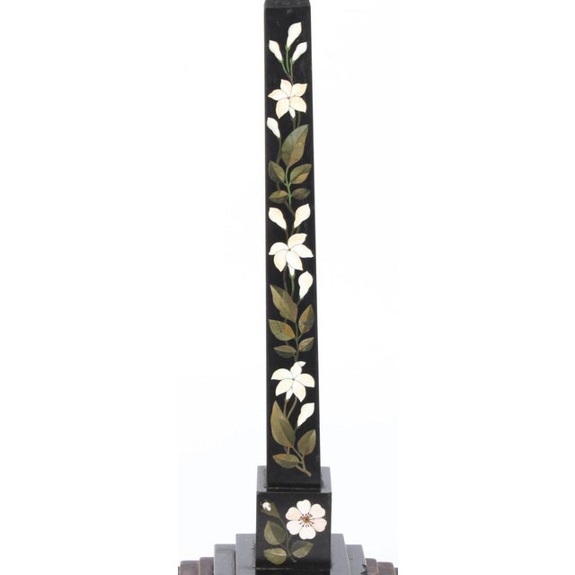 19th Century Victorian Pietra Dura Marble Obelisk For Sale - Image 3 of 10