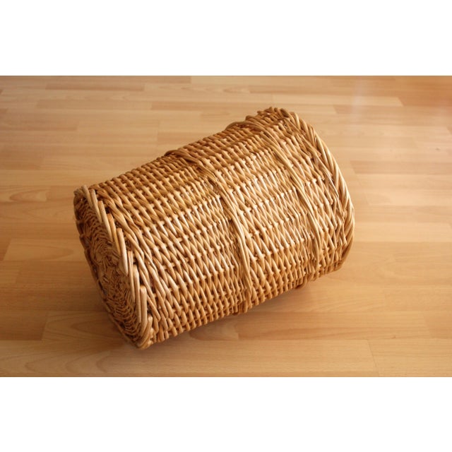 1970s Handmade Wicker Umbrella Stand - Vintage For Sale - Image 5 of 8