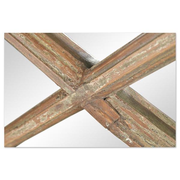 Antique Wall Mirror in Patinated Wood For Sale - Image 3 of 7