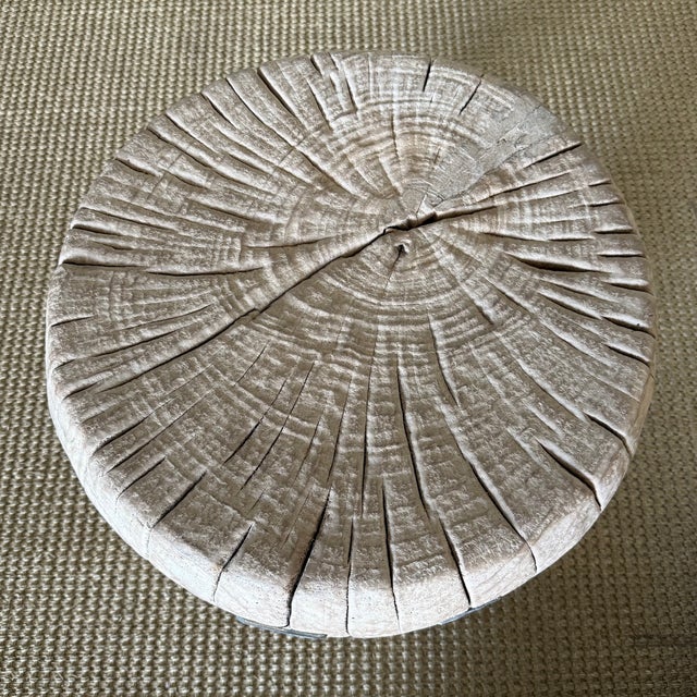 Wood Vintage Stump Table For Sale - Image 7 of 8
