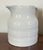 1950s Mid-Century English Creamware 5 Pint Banded Pitcher Jug Dated 1953 For Sale - Image 5 of 12