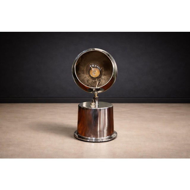 1950s Rewired Brazilian Modern Chrome Table Lamp by Dominici For Sale In New York - Image 6 of 15