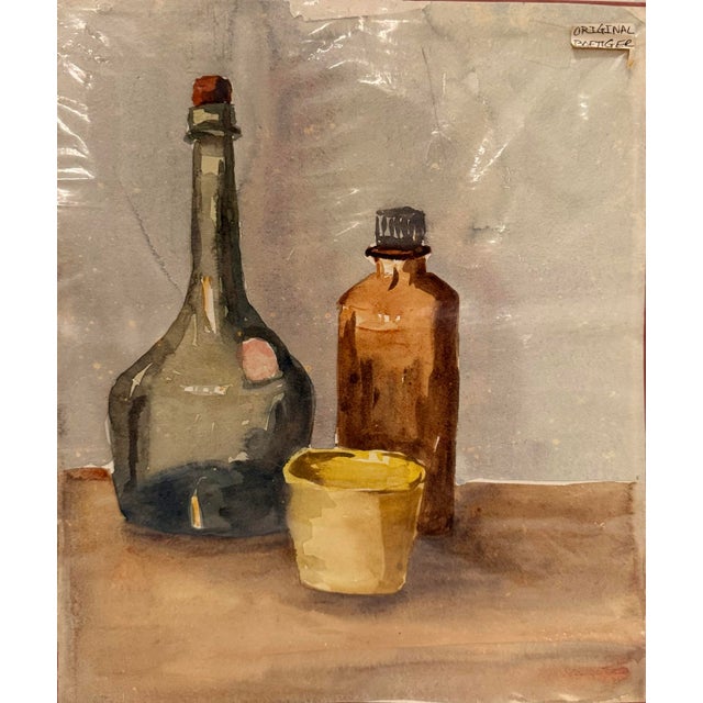 American 1950s Set of 4 - Original Watercolor Still-Life Paintings by Mabel Boettger For Sale - Image 3 of 12