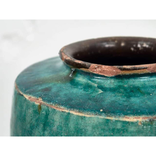 Antique Turquoise Green Vase, 1820 For Sale - Image 3 of 4