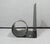 Black Vintage Mid-Century Black Enameled Rolled Steel Bookend, England For Sale - Image 8 of 9