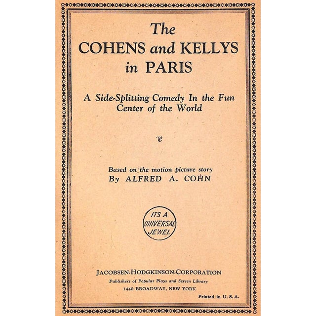 Traditional "The Cohens and Kellys in Paris" Book 1928 Sidney, George and Macdonald, J. Farrell For Sale - Image 3 of 9